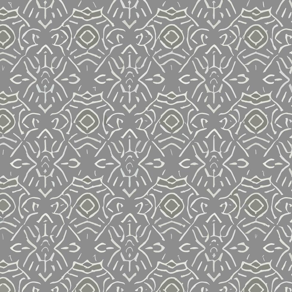 Floral and Geometric Patterns Intertwined. Abstract Intersecting Curves and Bold Stripes. Seamless Vector Background for Stylish Design