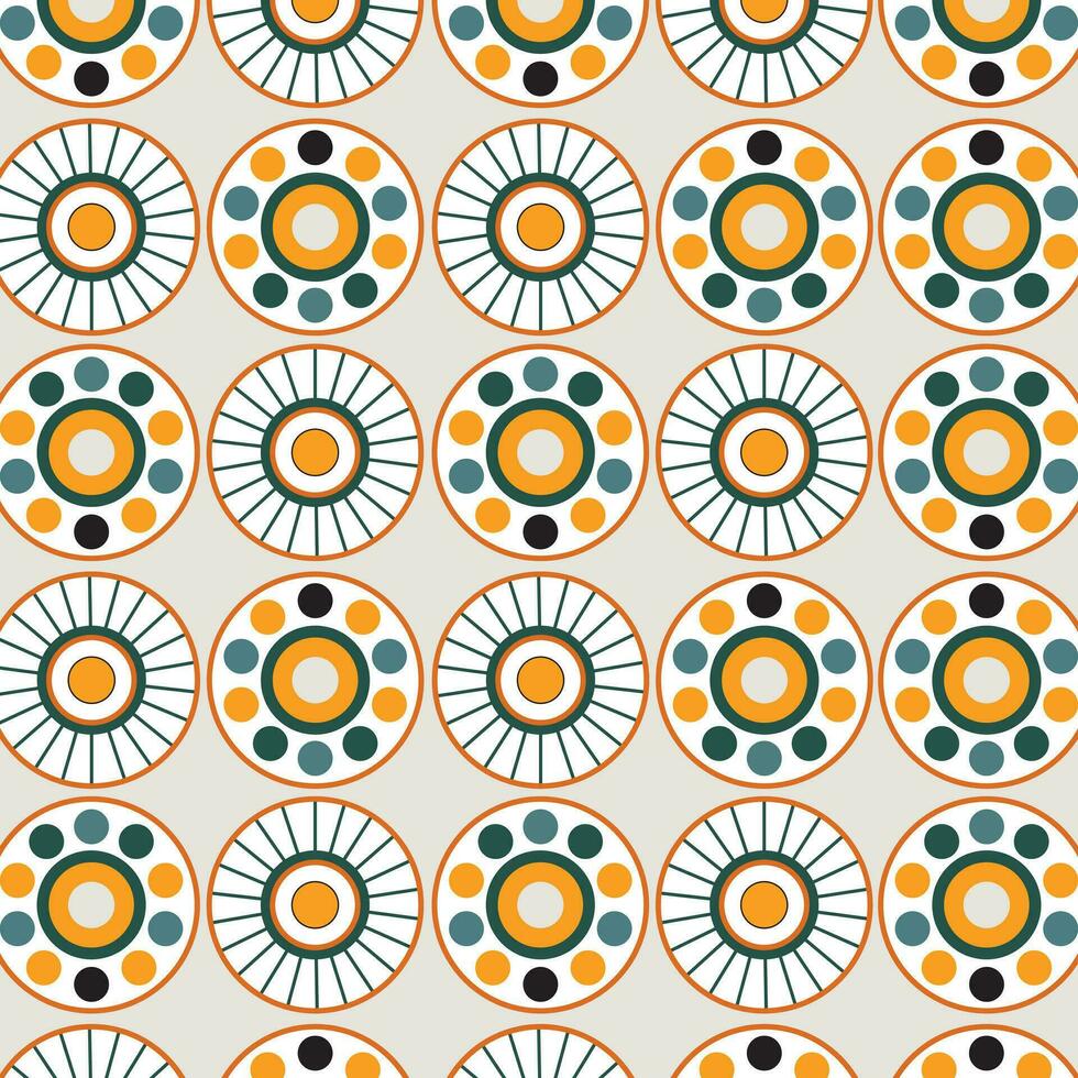 Geometric Ellipse Patterns vector