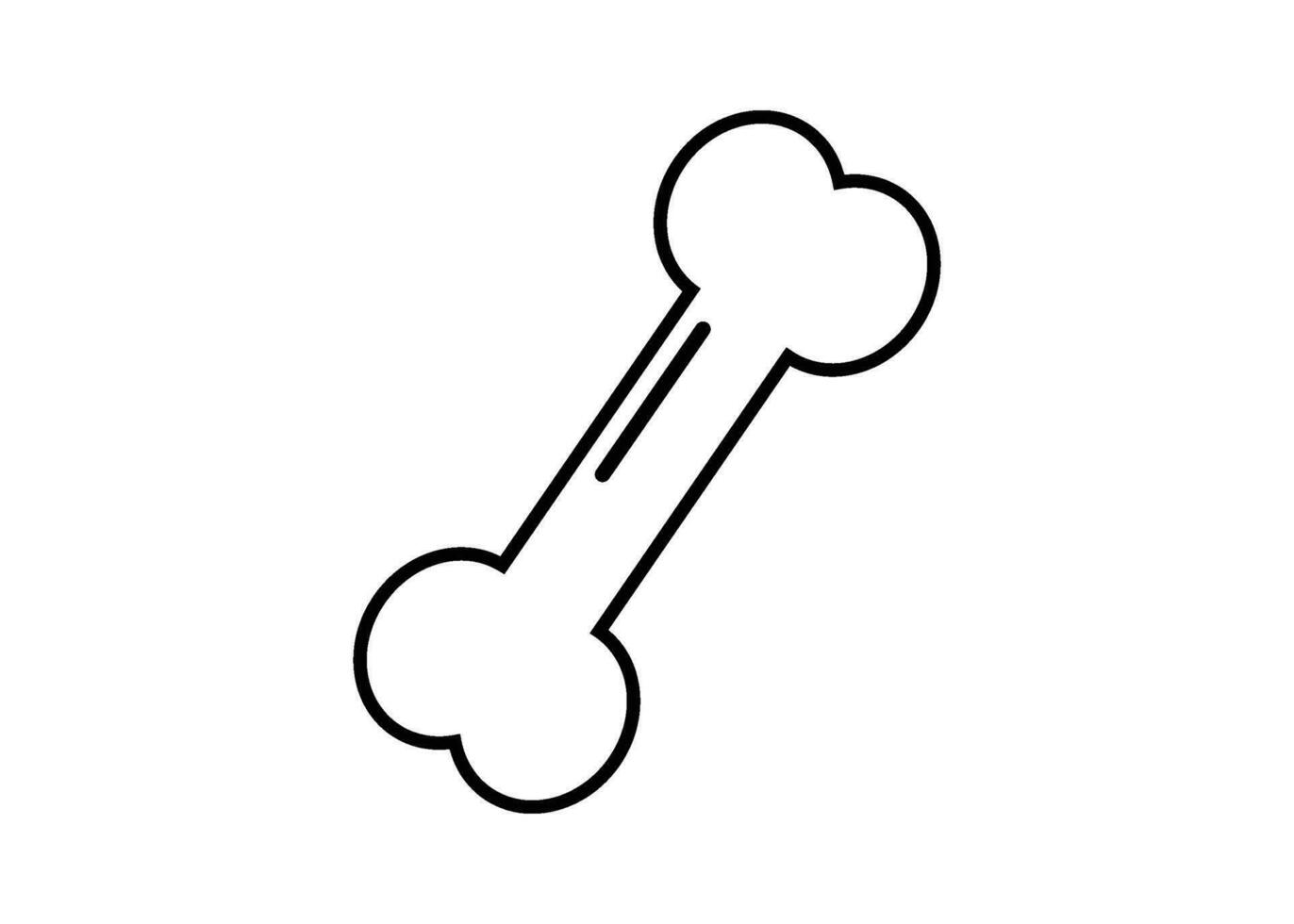 Bone icon line design illustration isolated vector