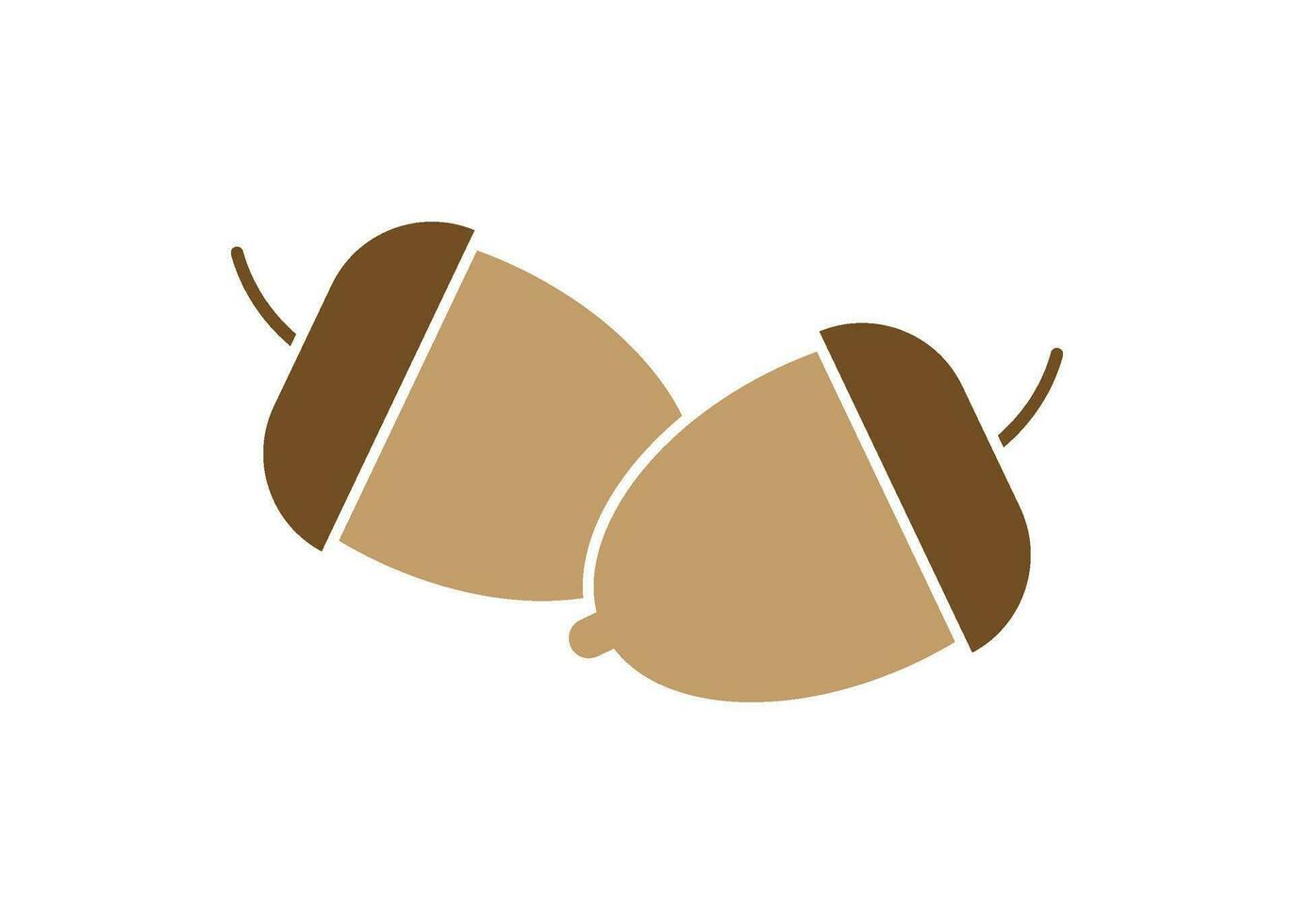 Acorn icon clipart design template illustration isolated vector