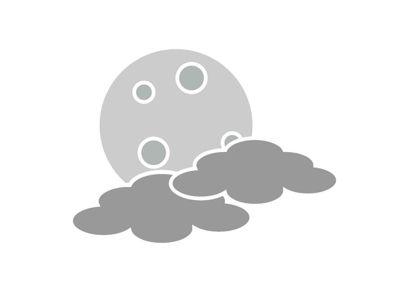 Moon icon clipart design template illustration isolated vector