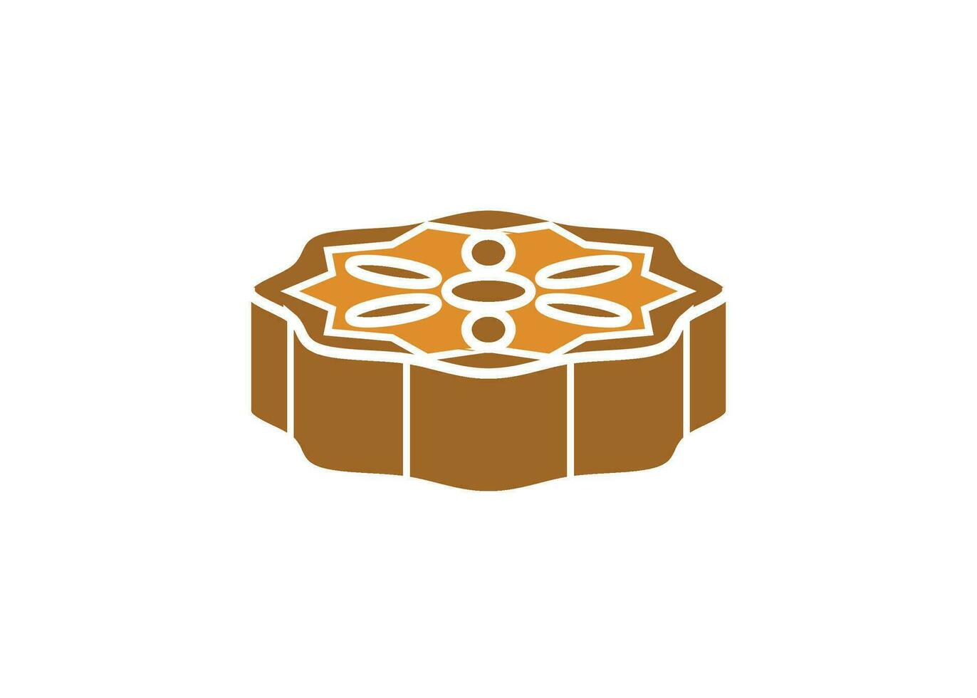 Mooncake icon clipart design template illustration isolated vector