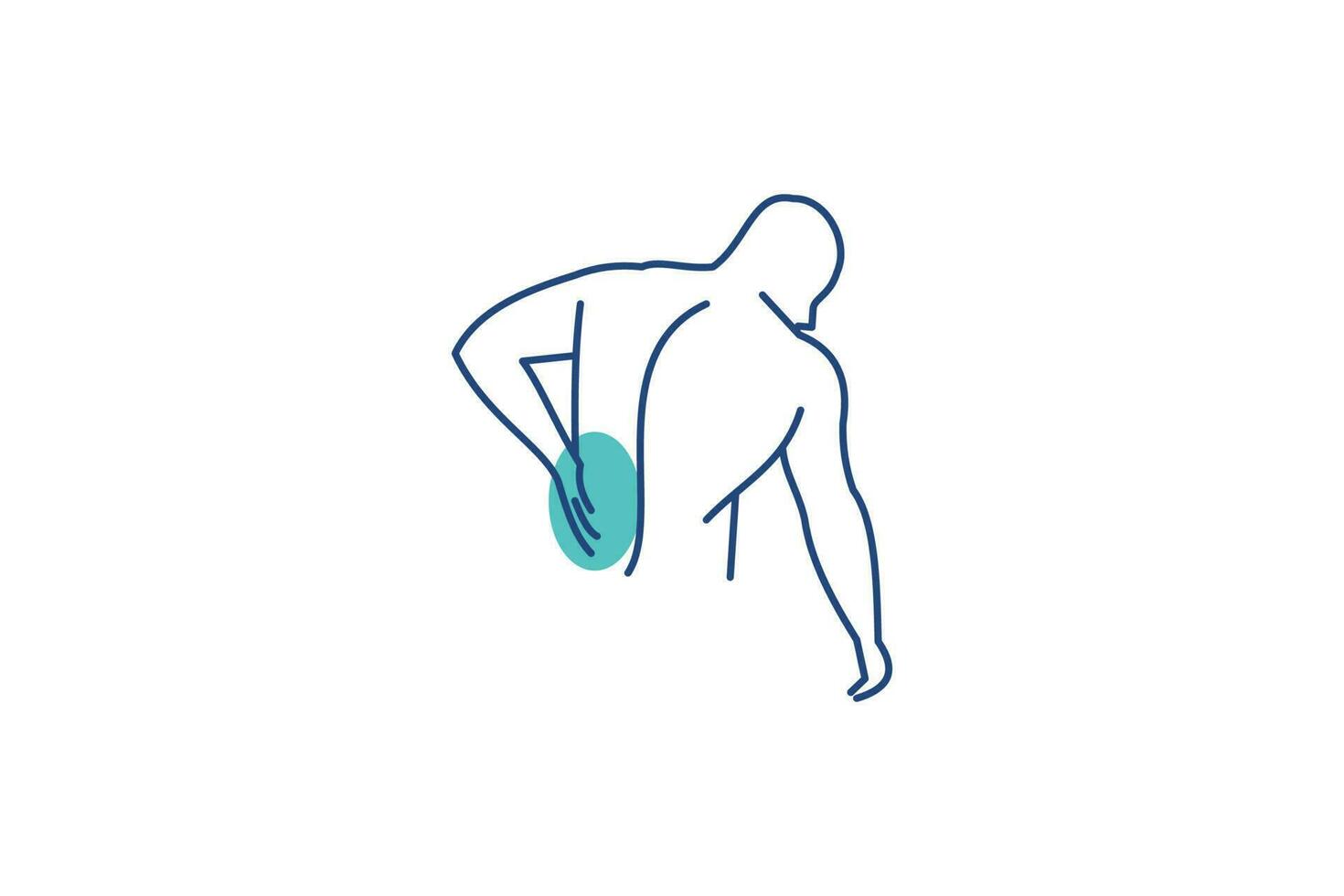 back pain treatment logo design vector icon illustration