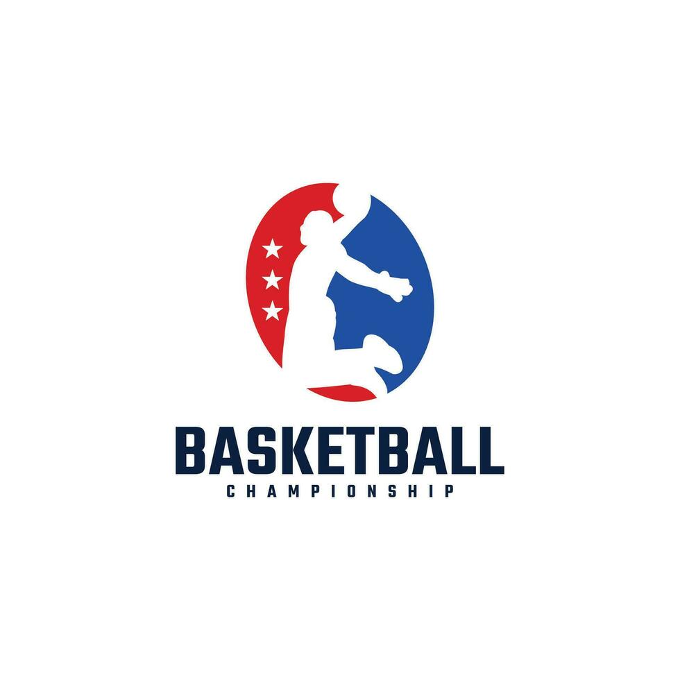 baloncesto club logo diseño inspiración. baloncesto club emblema vector