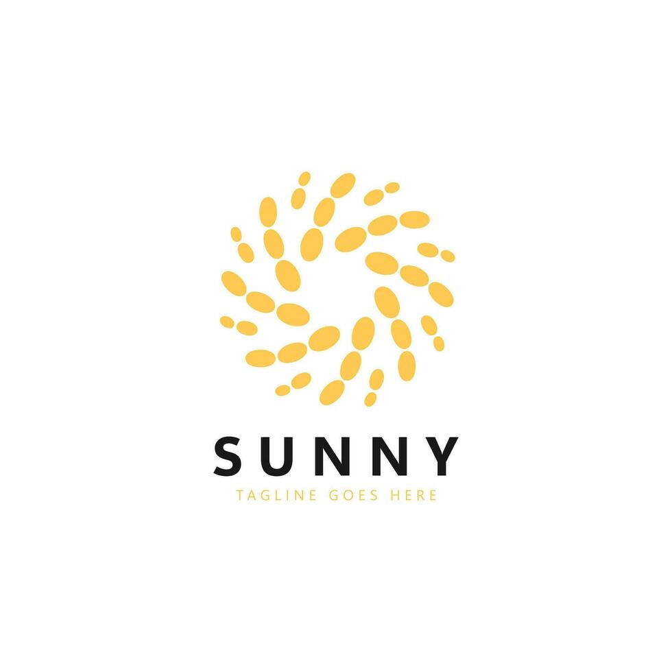 Sun logo and icon Vector design Template