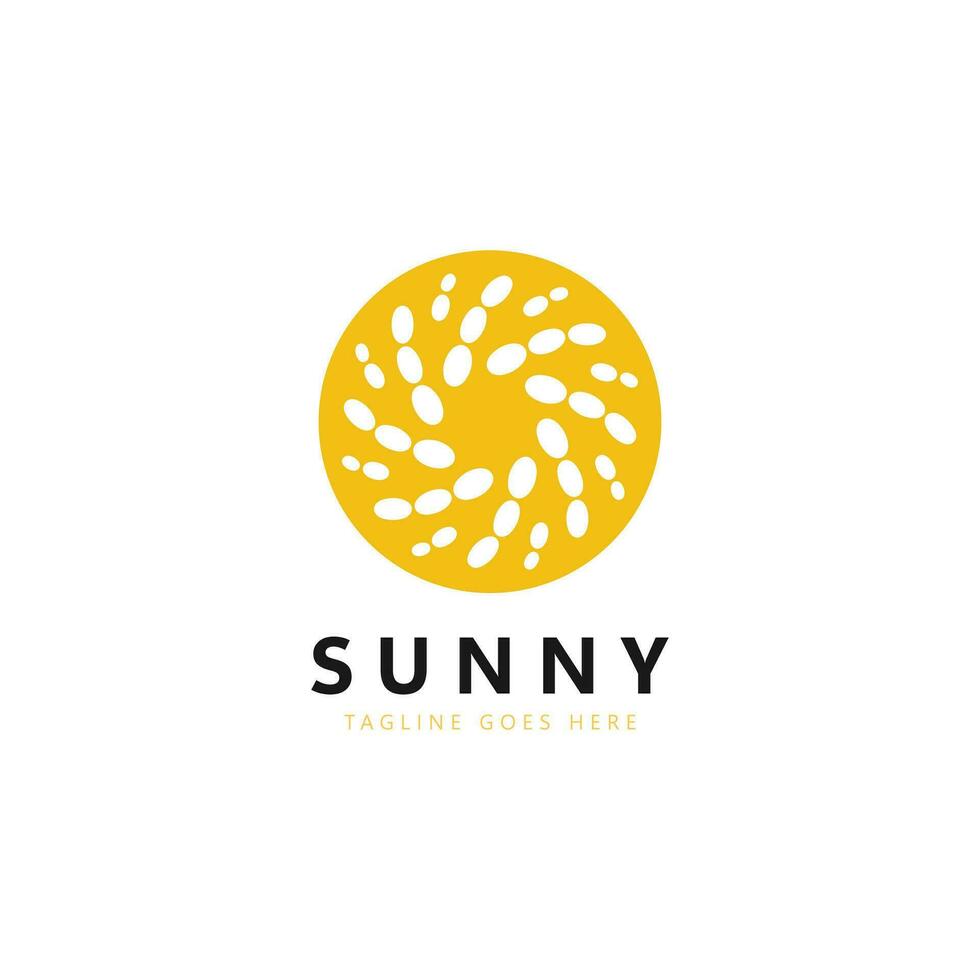 Sun logo and icon Vector design Template