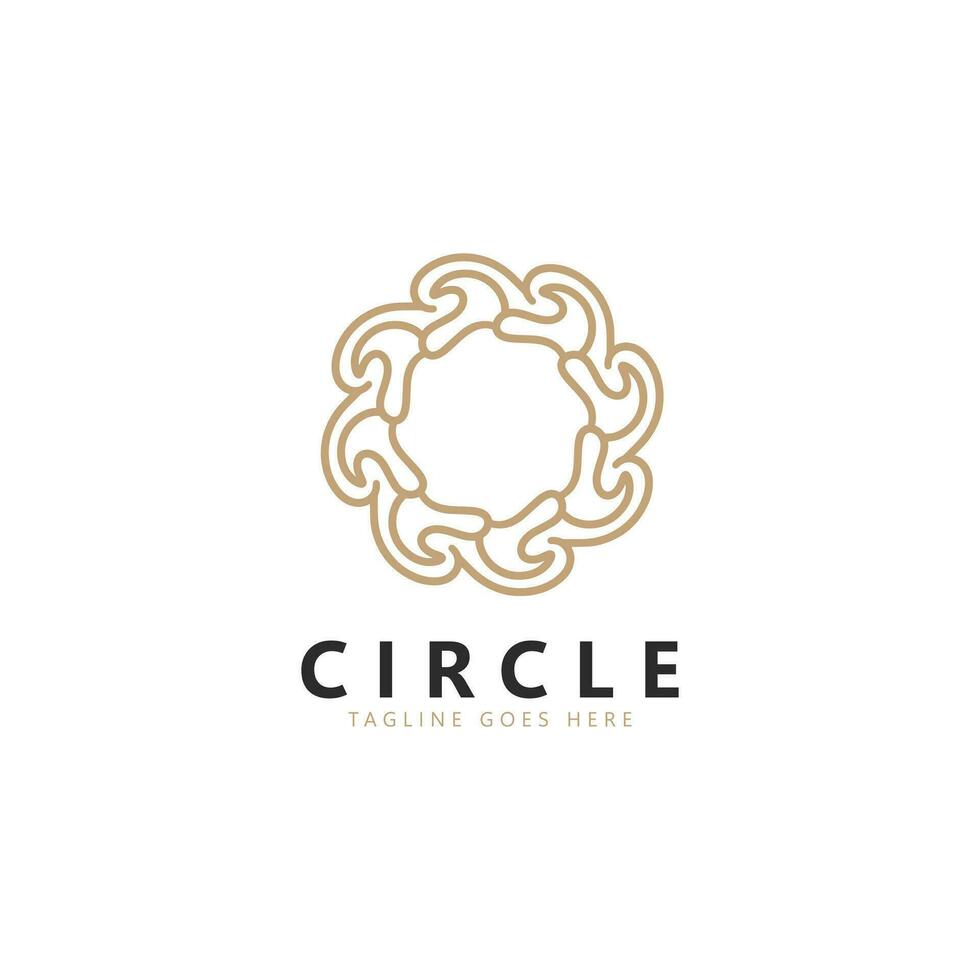 Circle logo template. Circular pattern in form of mandala oriental pattern islam arabic indian turkish pakistan chinese vector