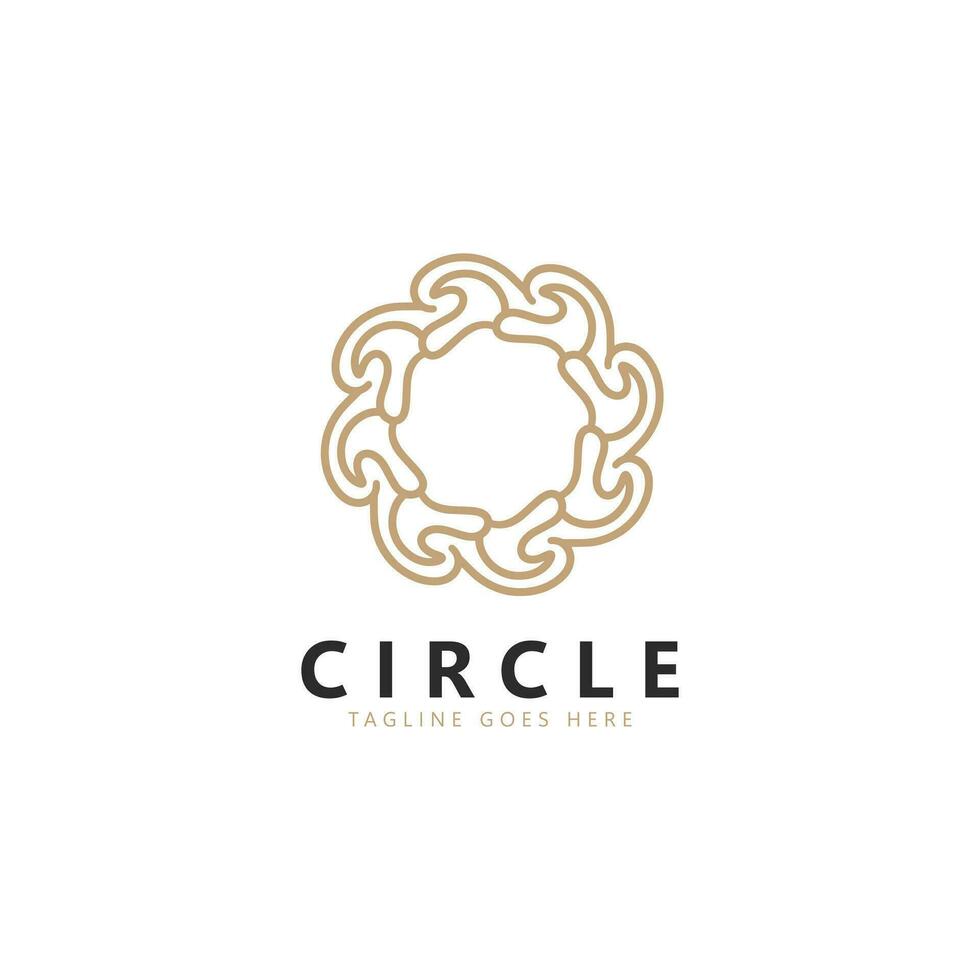 circulo logo modelo. circular modelo en formar de mandala oriental modelo islam Arábica indio turco Pakistán chino vector