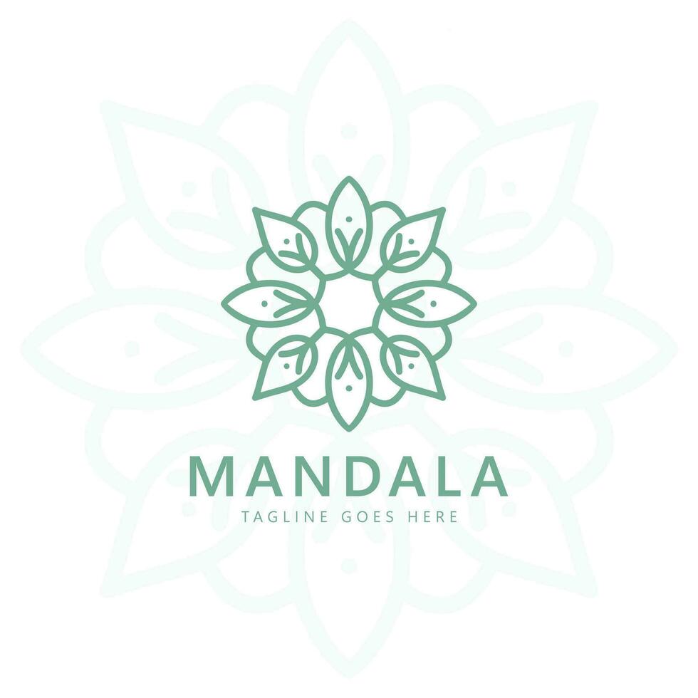 mandala logo plantilla, circular modelo en formar de mándala oriental patrón, vector ilustración. islam, Arábica, indio, turco, Pakistán, chino, otomano motivos