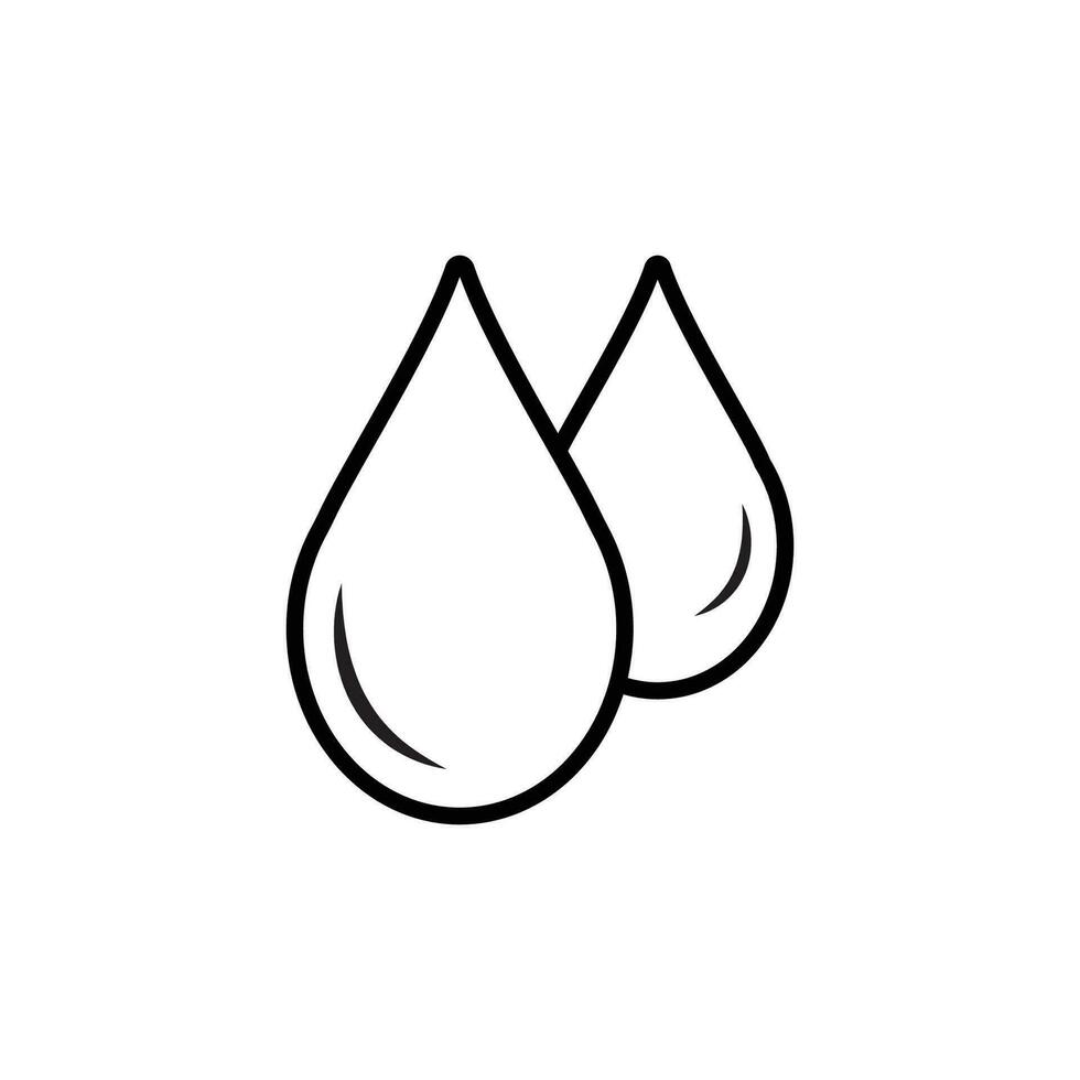 drop icon, liquid icon, humidity icon isolated black on white background vector illustration