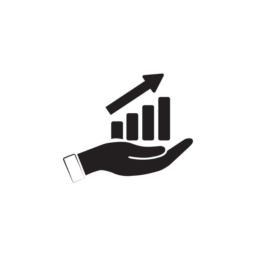 in the hands of the Infographic icon, vector. vector