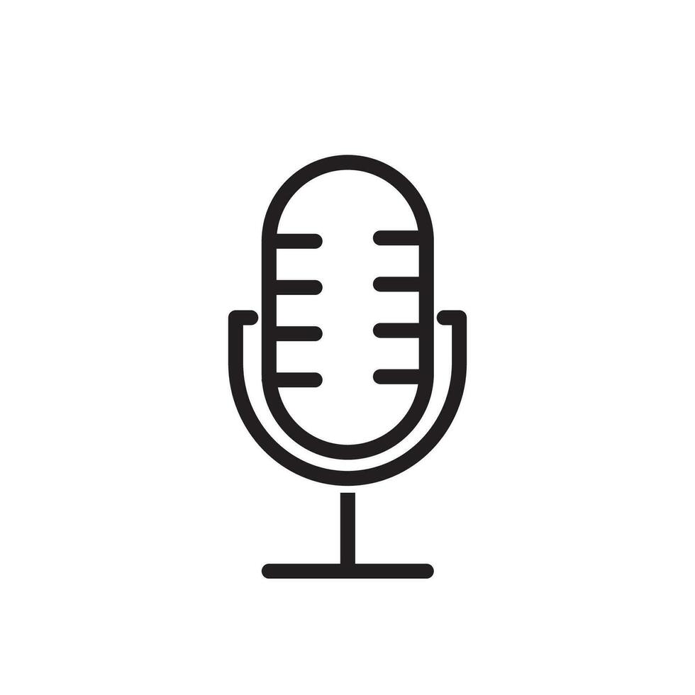 Microphone icon vector illustration for graphic design, logo, web site, social media, mobile app