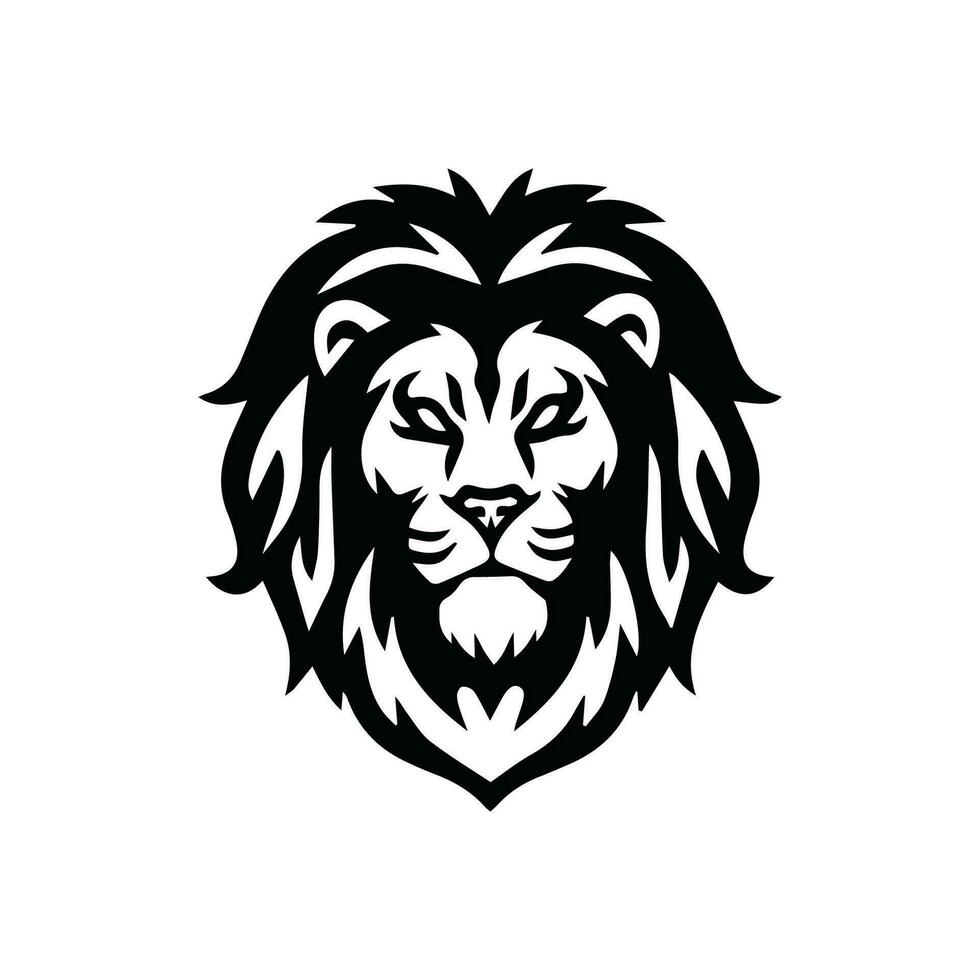 head lion mane part logo vector