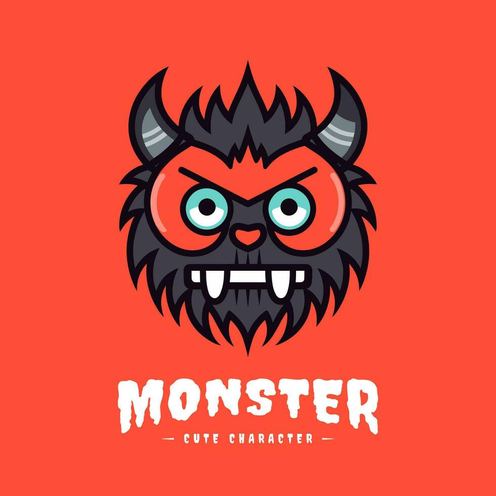 Adorable and kawaii monster illustration, perfect for adding a touch of cuteness to your designs vector