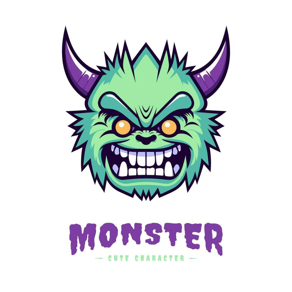 Cute and lovable kawaii monster illustration, sure to bring a smile to anyone's face vector