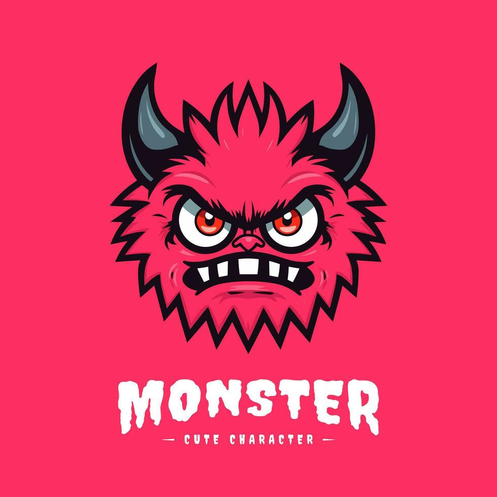 cute kawaii monster illustration vector