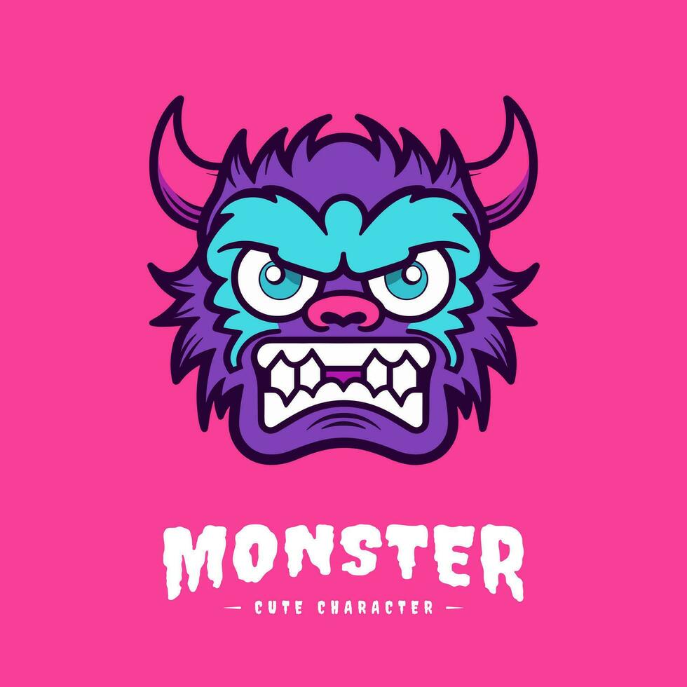 Adorable and kawaii monster illustration, perfect for adding a touch of cuteness to your designs vector