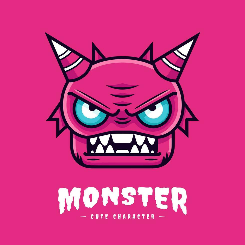 Cute and lovable kawaii monster illustration, sure to bring a smile to anyone's face vector