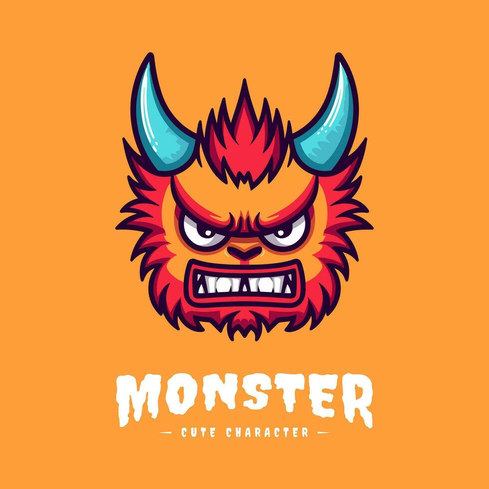 Playful and charming kawaii monster illustration, great for creating a fun and whimsical atmosphere vector