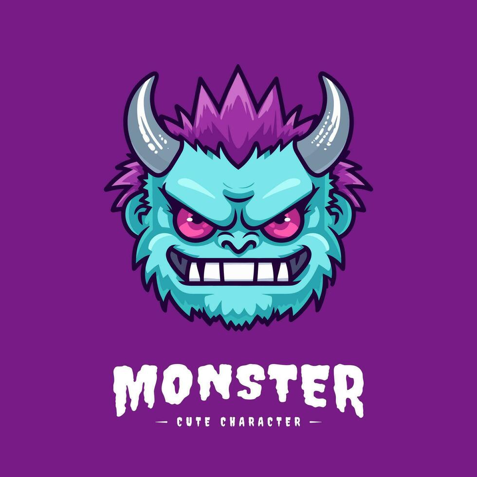 Cute and lovable kawaii monster illustration, sure to bring a smile to anyone's face vector