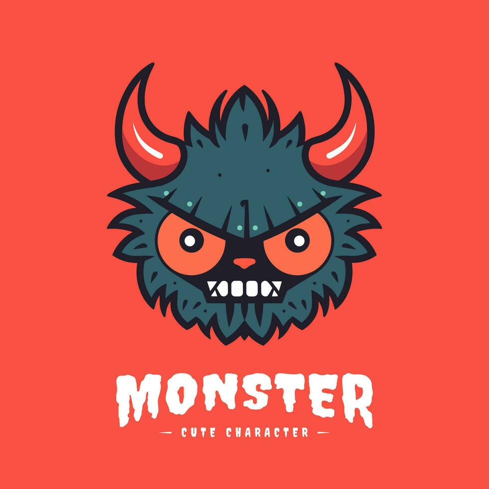 Adorable and kawaii monster illustration, perfect for adding a touch of cuteness to your designs vector