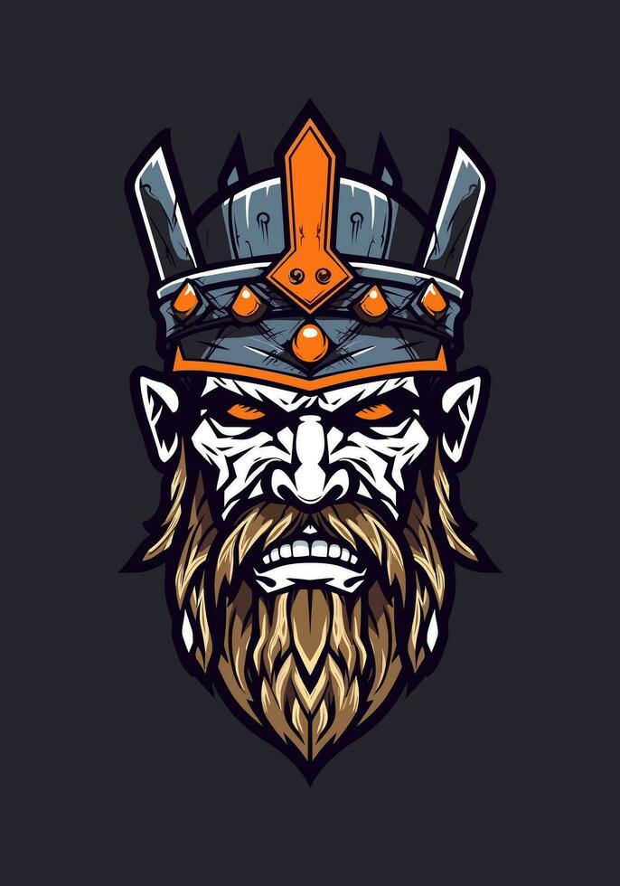 desatraillar el muertos vivientes furia de un zombi vikingo guerrero en esta sorprendentes dibujado a mano ilustración vector