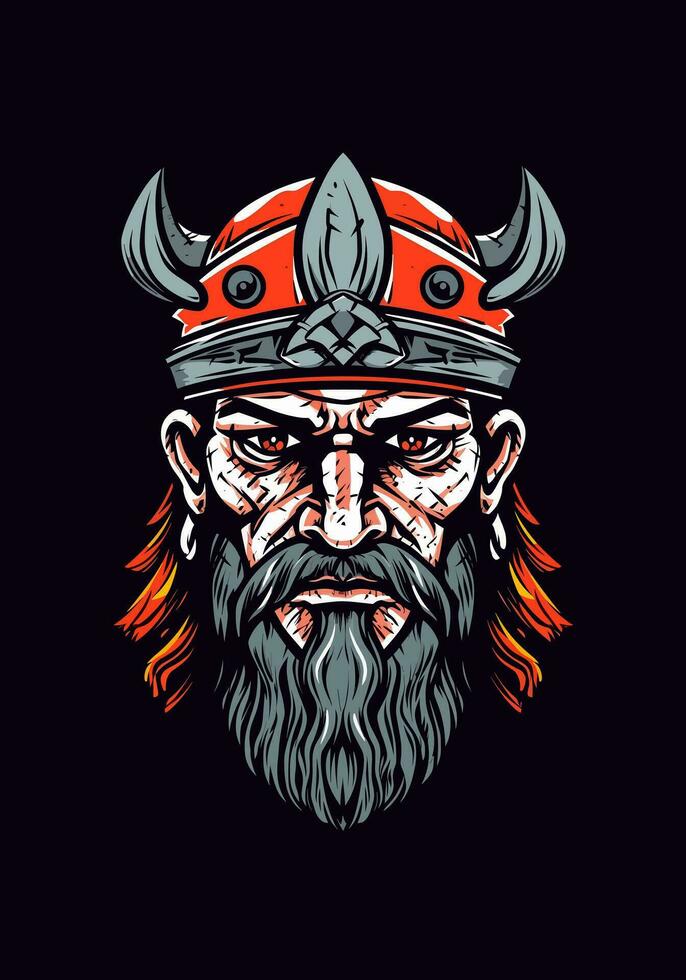 A fearsome zombie Viking warrior, undead and relentless, ready for battle in this captivating illustration vector