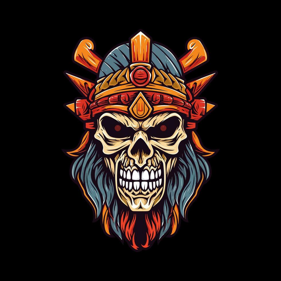 A fearsome zombie Viking warrior, undead and relentless, ready for battle in this captivating illustration vector