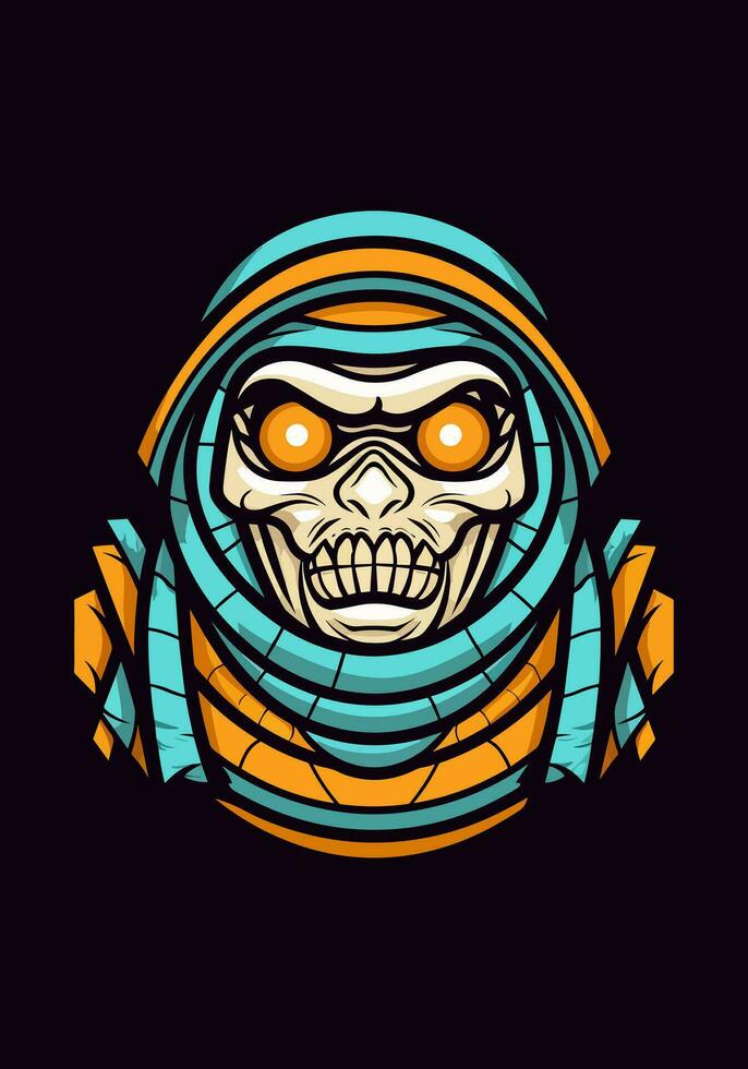 Creepy mummy illustration vector