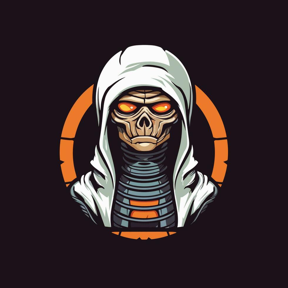 Creepy mummy illustration vector