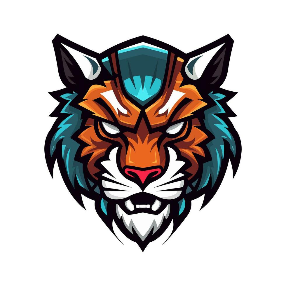 Striking hand drawn tiger logo design with intricate details and powerful presence. Ideal for brands seeking a strong and captivating image vector