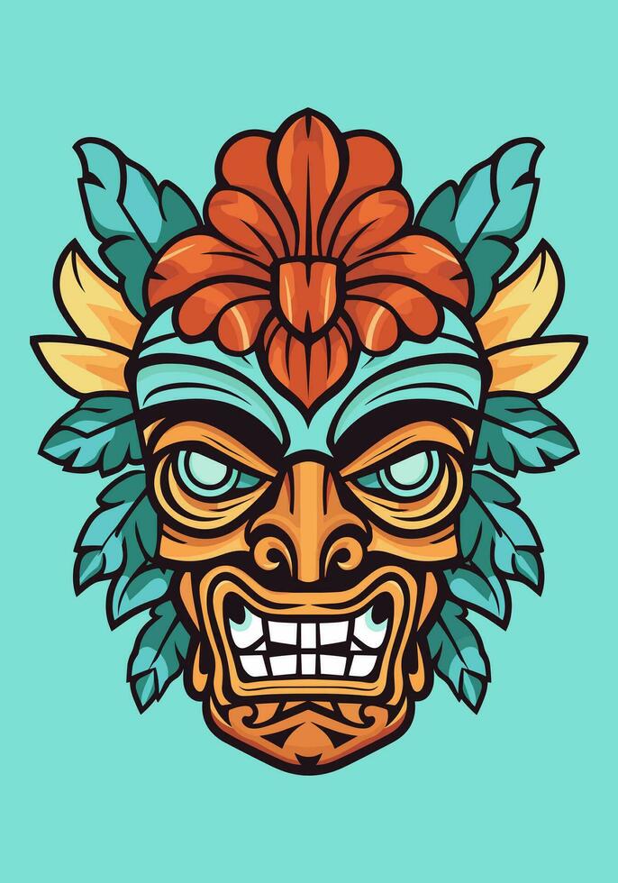 Embrace the spirit of the islands with a wooden tiki mask tribal logo. Unique, bold, and full of symbolism, it brings a touch of authenticity to your brand vector