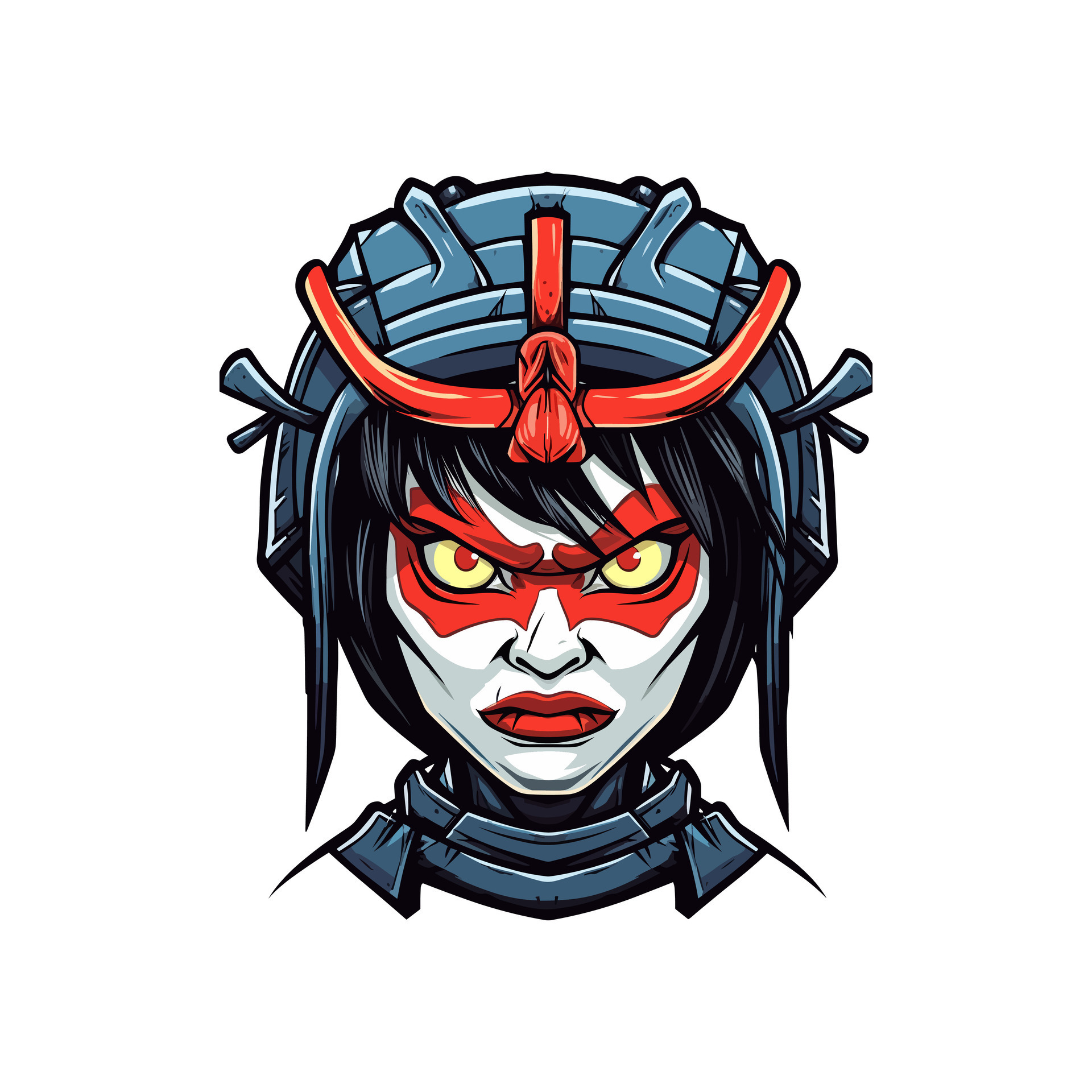 Japanese samurai girl illustration 25917593 Vector Art at Vecteezy