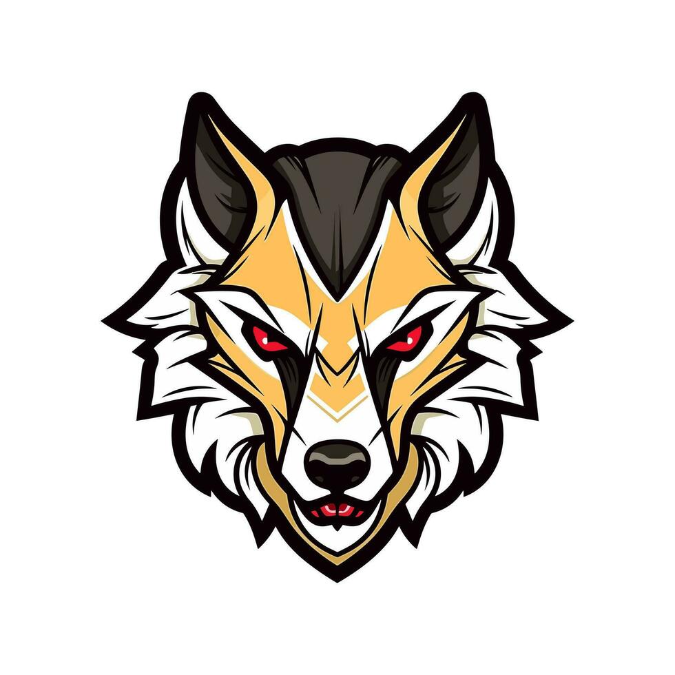 intrincado lobo cabeza mano dibujado logo diseño ilustración. cautivador y poderoso símbolo de fuerza y Resiliencia vector