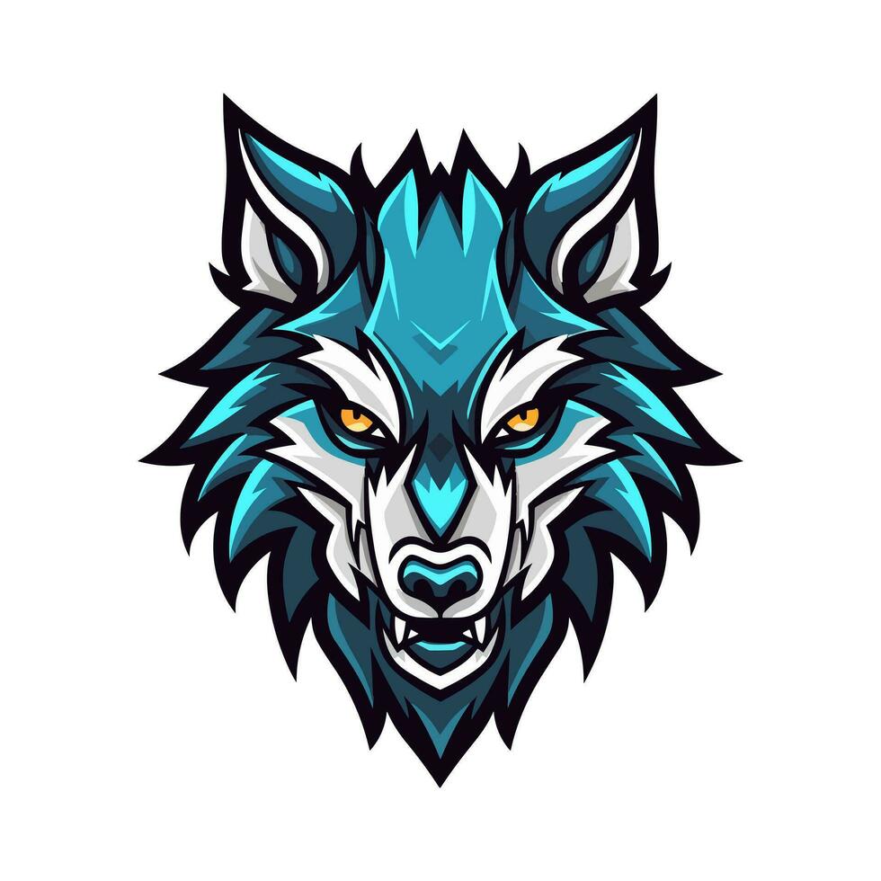 Unique and mesmerizing wolf head illustration, hand drawn with intricate details. Perfect for logo designs that exude power and wild spirit vector