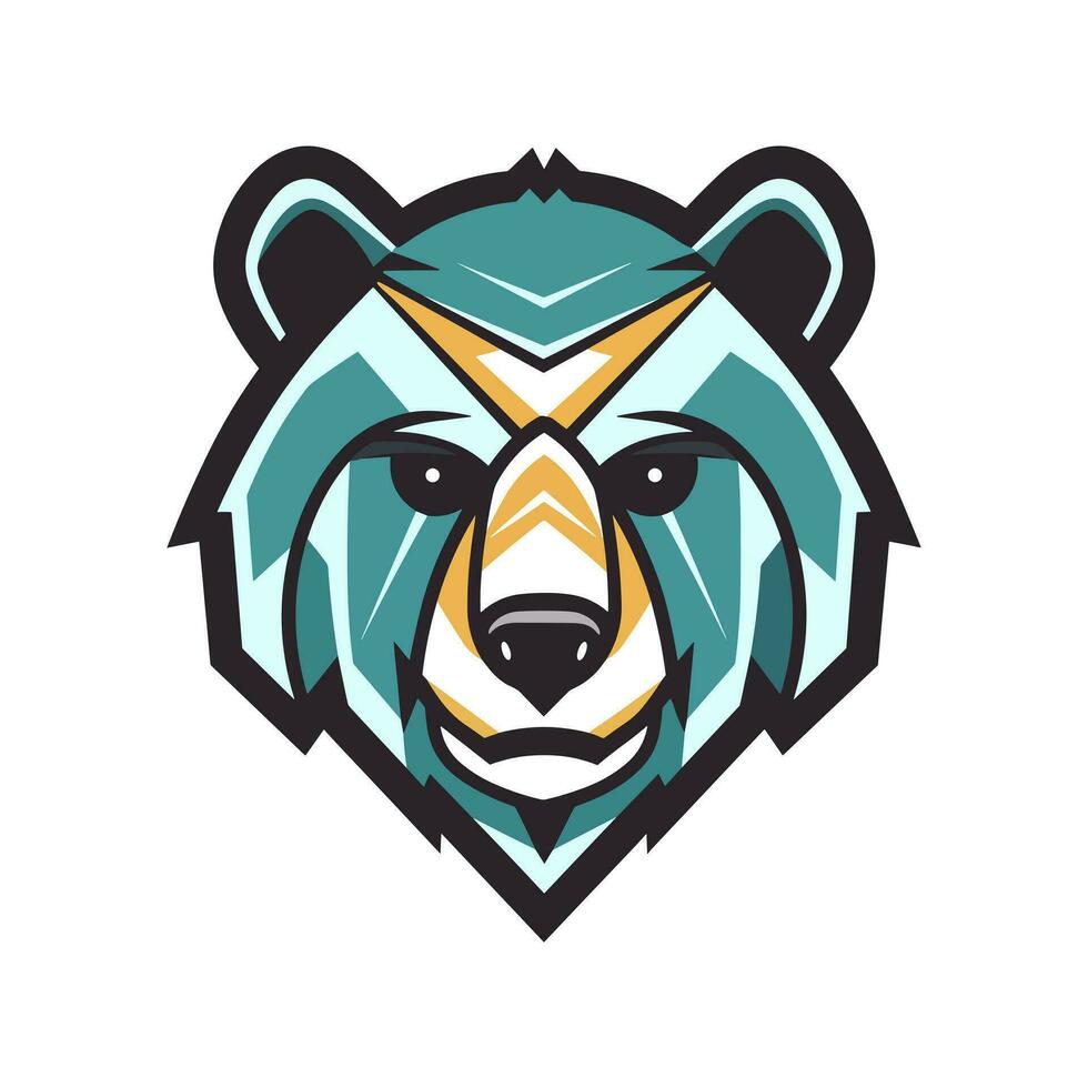 Majestic bear head illustration with intricate hand drawn details. Perfect for logo designs with a strong and powerful vibe vector