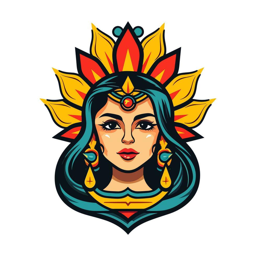 Chicano girl logo design illustration A fusion of art and culture