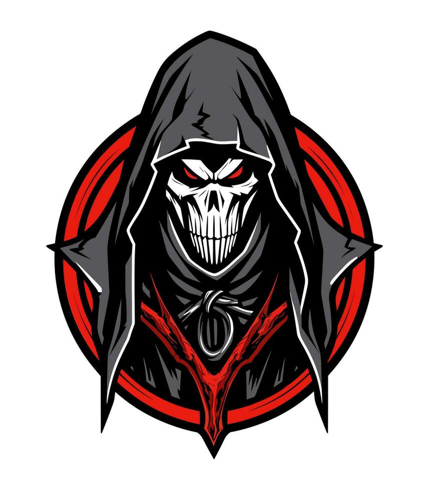 Grim reaper Death sign vector clip art illustration