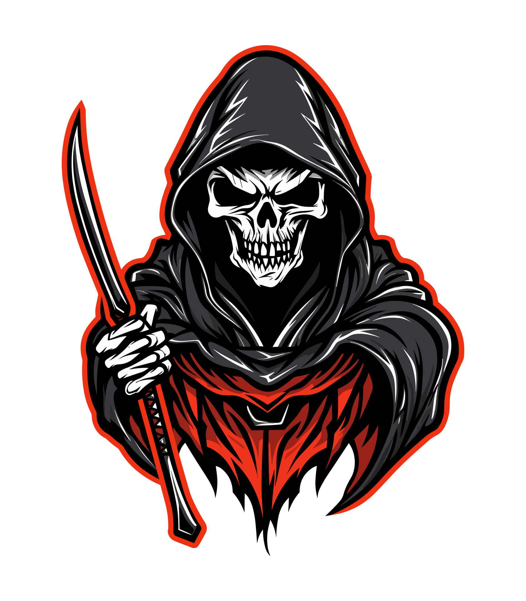 Grim reaper Death sign vector clip art illustration 25918256 Vector Art