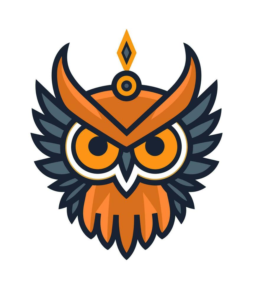 Owl logo vector clip art illustration