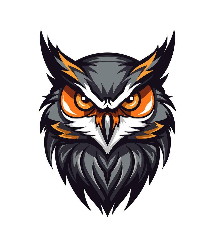 A wise and mysterious owl vector clip art illustration, symbolizing knowledge and intuition, perfect for educational materials and spiritual designs