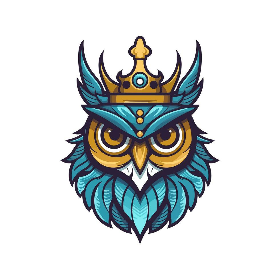 A wise and mysterious owl vector clip art illustration, symbolizing knowledge and intuition, perfect for educational materials and spiritual designs