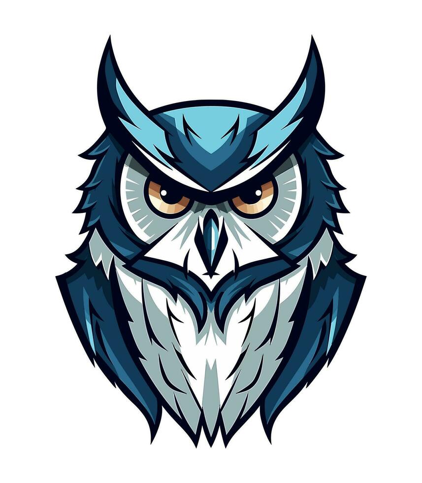 A wise and mysterious owl vector clip art illustration, symbolizing knowledge and intuition, perfect for educational materials and spiritual designs