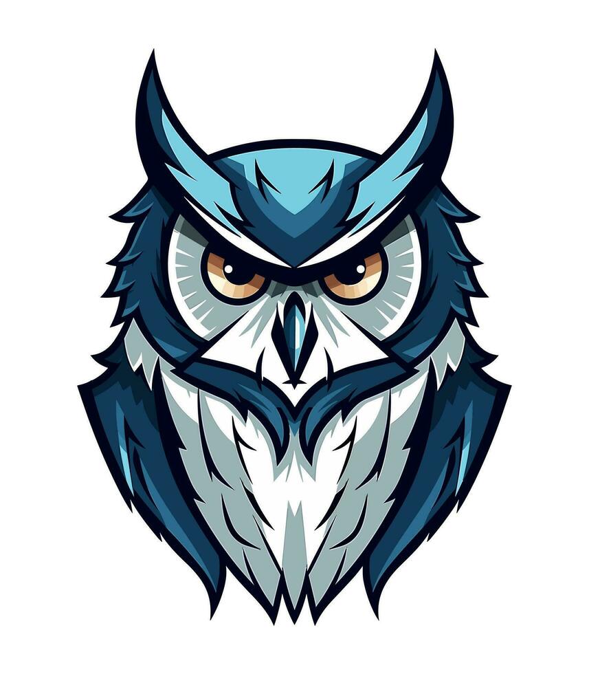 A wise and mysterious owl vector clip art illustration, symbolizing knowledge and intuition, perfect for educational materials and spiritual designs