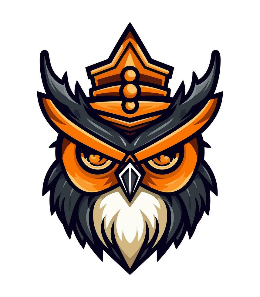 A wise and mysterious owl vector clip art illustration, symbolizing knowledge and intuition, perfect for educational materials and spiritual designs