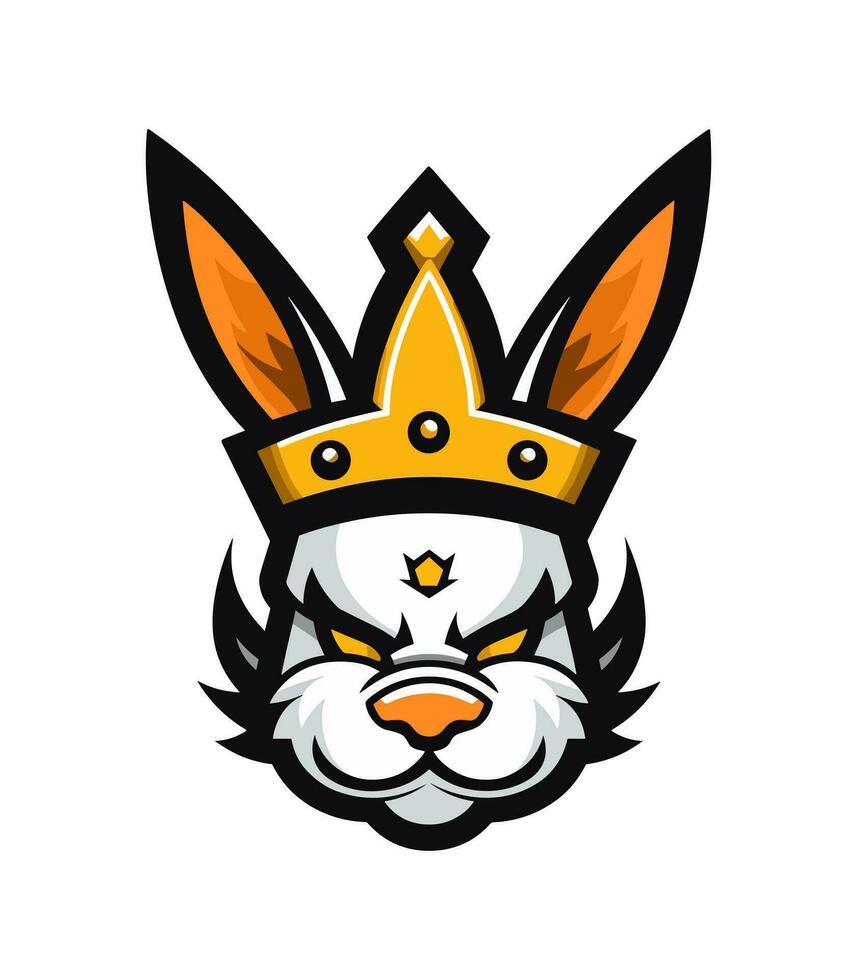 rabbit mascot logo vector clip art illustration