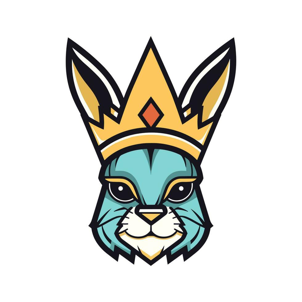 rabbit mascot logo vector clip art illustration