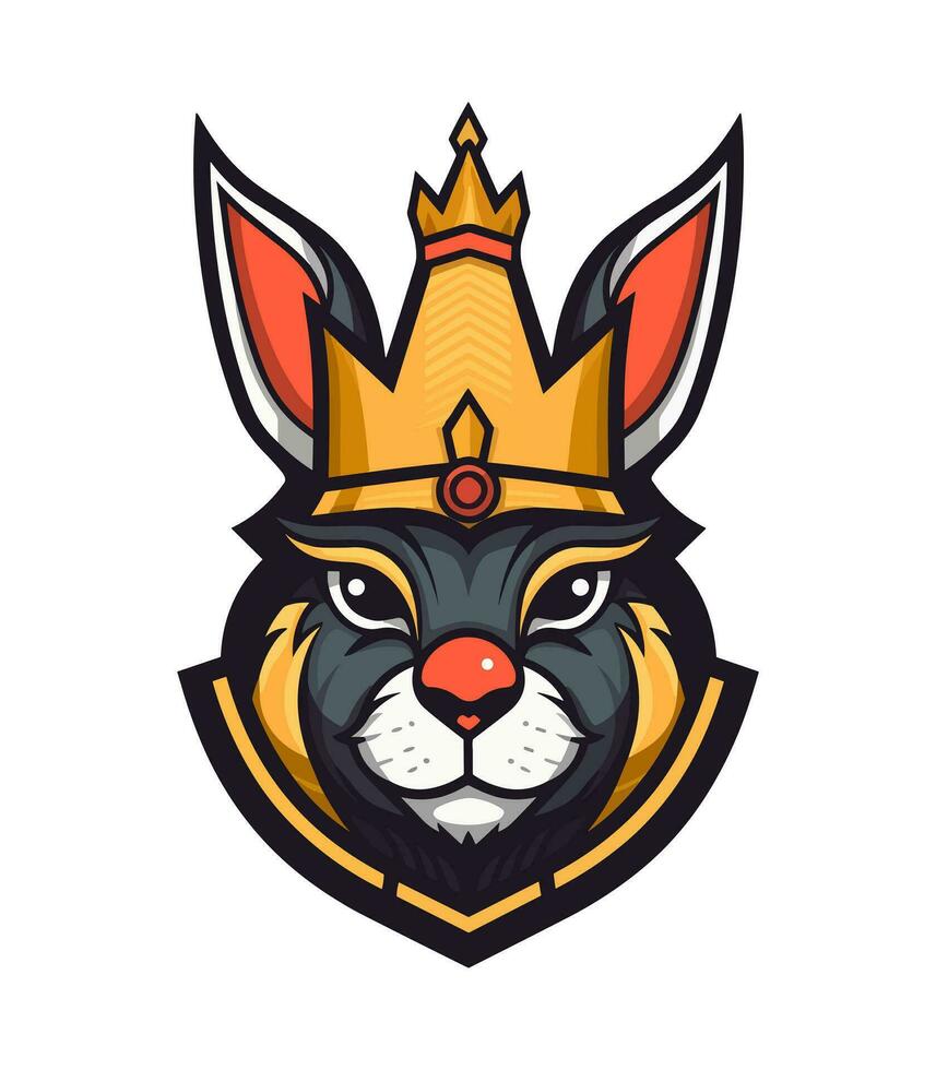 rabbit mascot logo vector clip art illustration