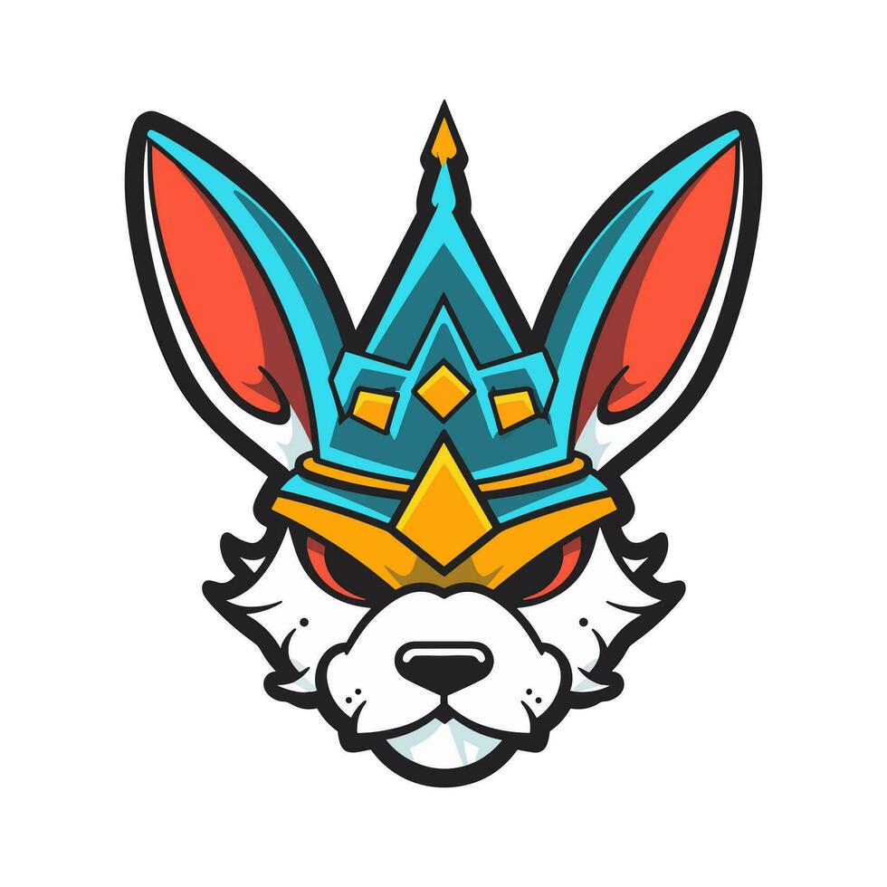 rabbit mascot logo vector clip art illustration