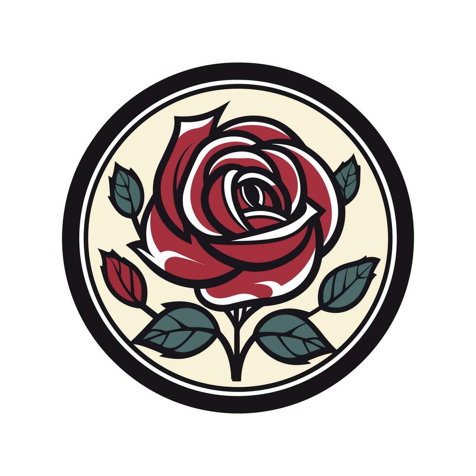 rosas flor logo acortar Arte ilustración vector